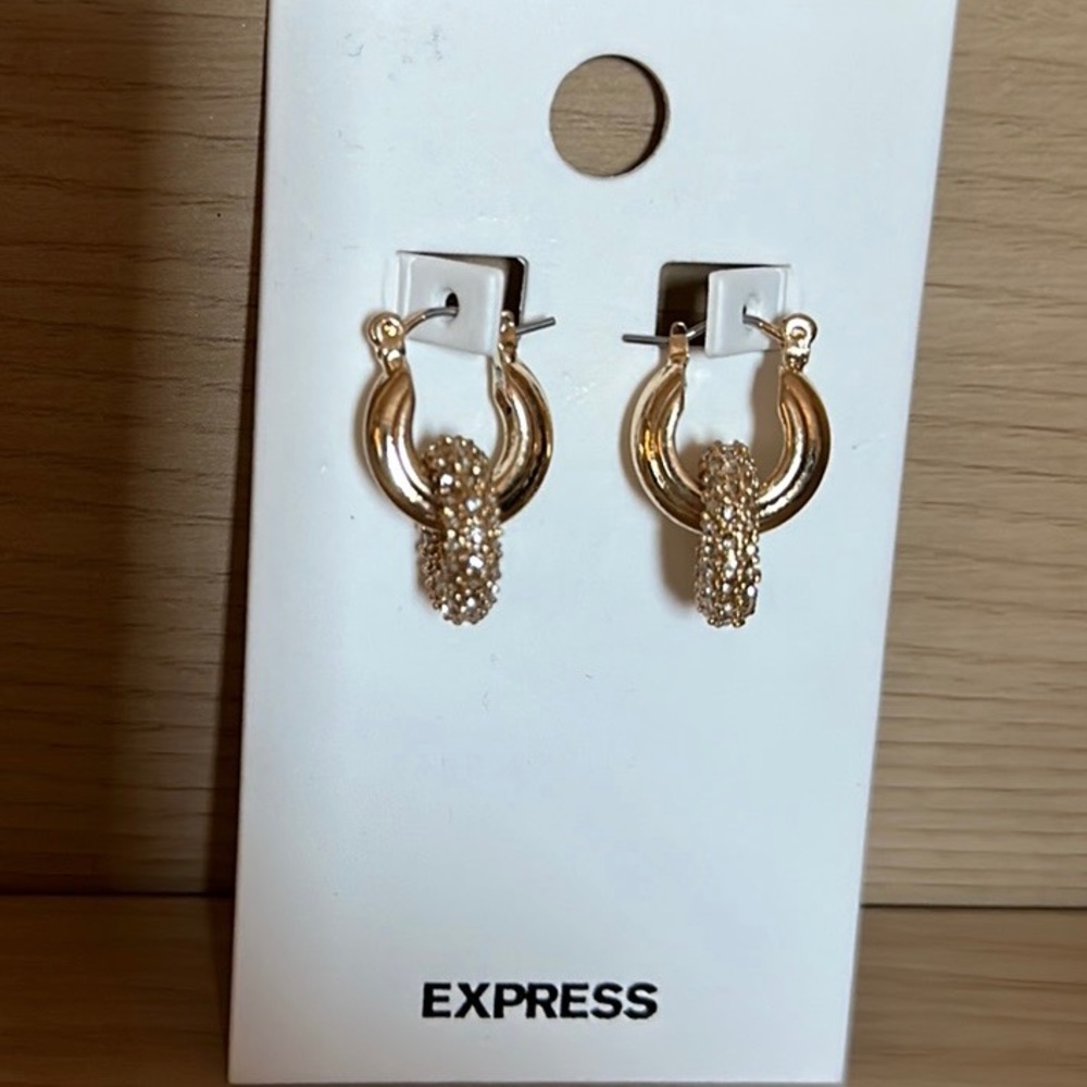 Express Gold Hoop Earrings